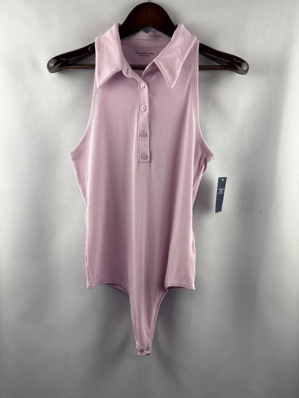 Women’s Abercrombie & Fitch Large Cool Pink Sleeveless Bodysuit
